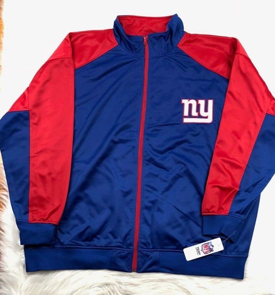 NFL New York Giants Men's Big & Tall Full Zip Track Jacket 4XL