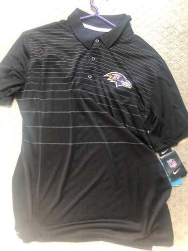 NEW Nike Ravens Polo Large