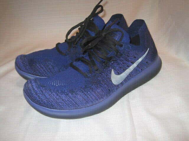 Nike Free RN Motion Flyknit Running Shoes men's 9.5 Deep Royal Blue 880843-406