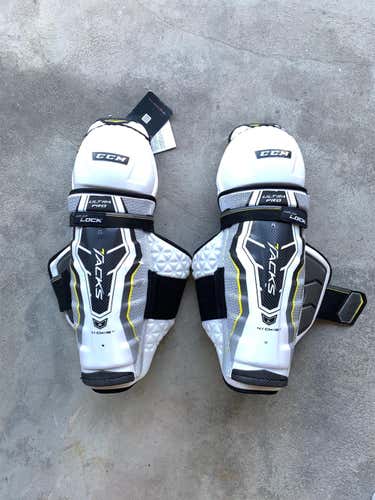 New CCM Ultra Tacks Shin Pads Senior Pro Stock 16”