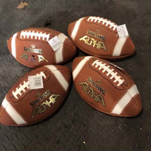 4 New Spalding Alpha Footballs