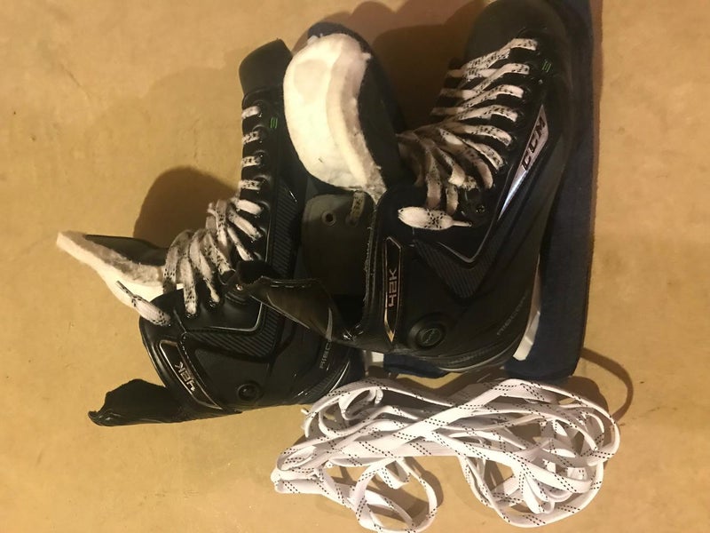 Reebok 42k Ribcore pump Hockey Skates Senior Size 9D w/ Laces