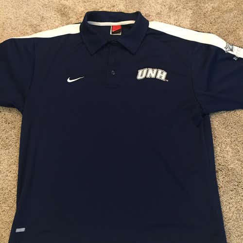 UNH Hockey Polo - Men’s Large (Nike Dri-Fit)