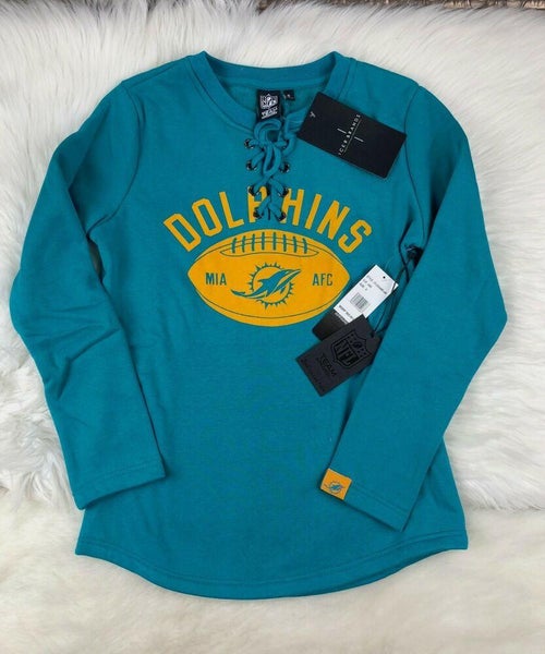 Miami Dolphins NFL Team Apparel Women's Lace Up T-Shirt