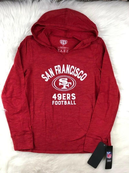 NFL San Francisco 49ers Lightweight Soft Pullover Layering Hoodie Red,  Women's S