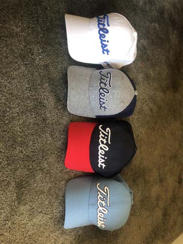 New Titleist Hats 4 Pack
