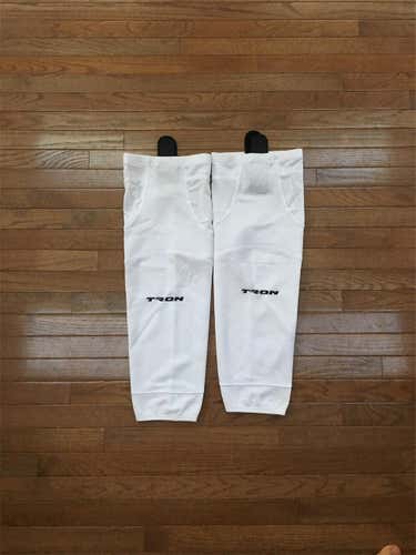 New White Tron Hockey Socks Size Senior 28”