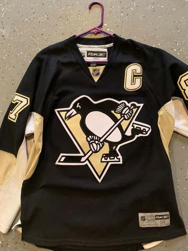 Pittsburgh Penquins Sidney Crosby Reebok Game Jersey Adult M