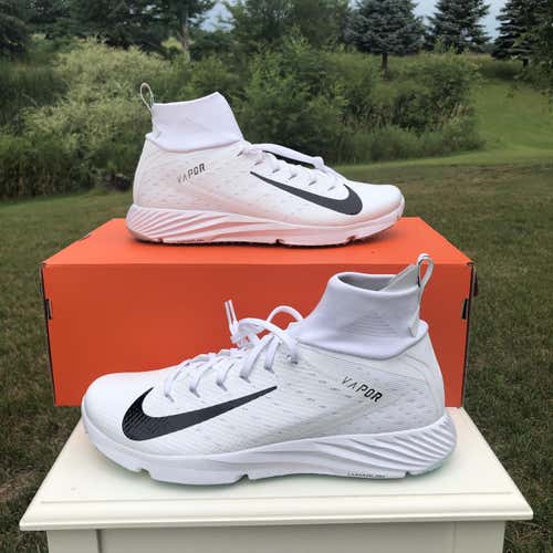 NEW! Men's Size 11.5 Nike Vapor Untouchable Speed Turf 2 Icy White Lacrosse/Football Shoes