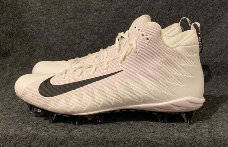 Nike Alpha Menace Pro Mid Men's Football Cleat White Black Oreo 871451-101  Size 11.5
