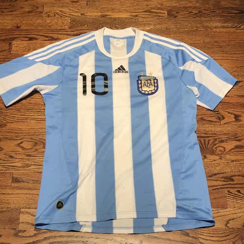 Lionel Messi Argentina Soccer Adidas Jersey