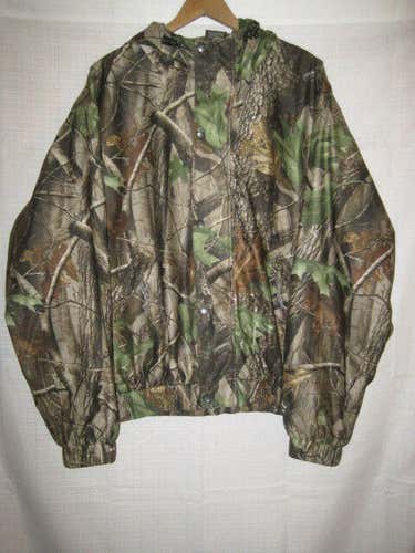 Spartan Outdoors Realtree Hardwoods Camo Waterproof Hunting Rain Jacket men's L