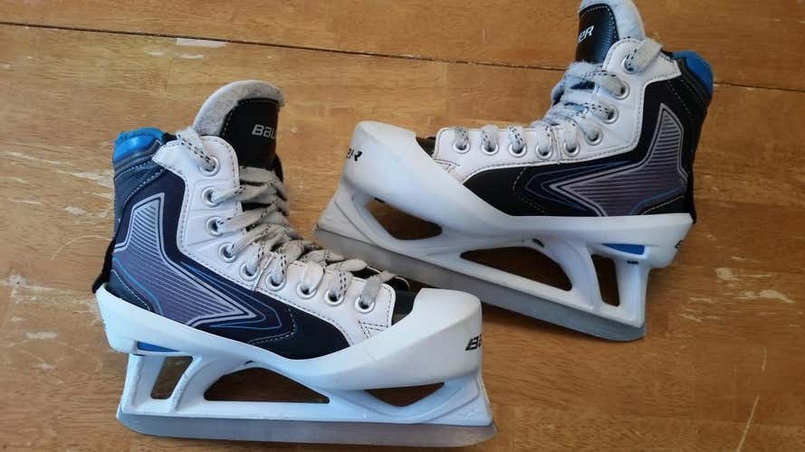 Bauer Reactor 5000 Hockey Goalie Skates Junior Size 2.5