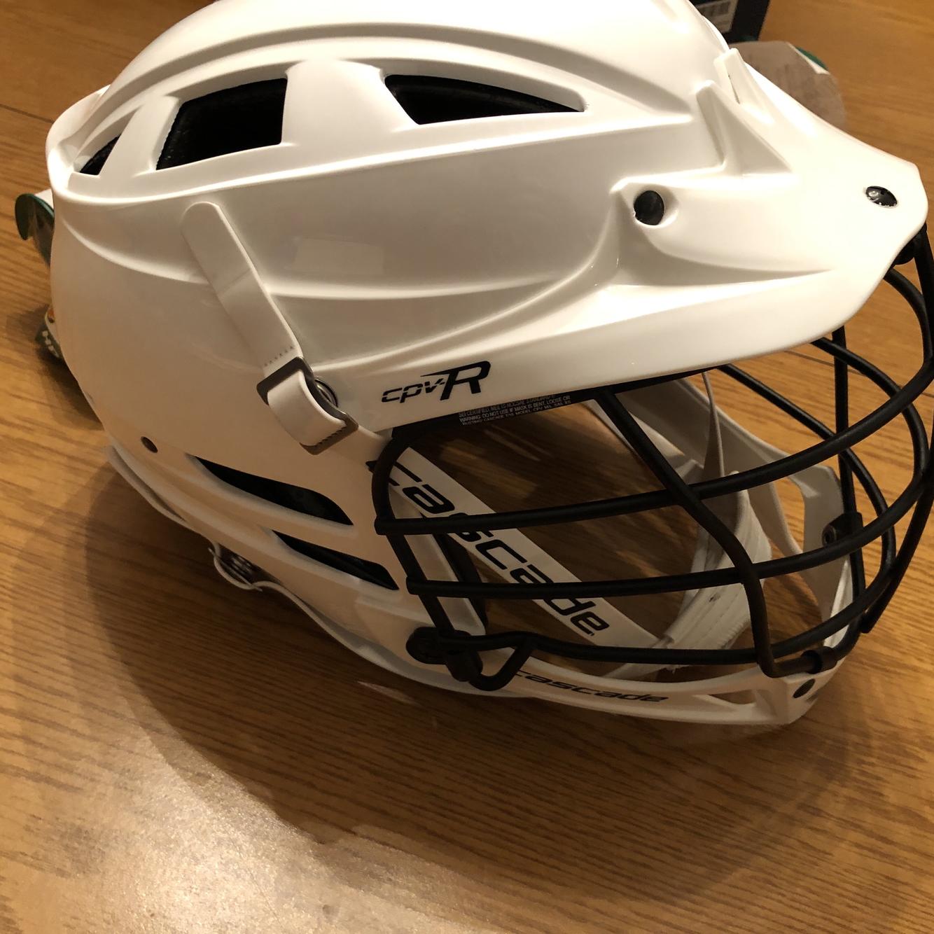 Cascade Lacrosse Helmet Cage Chin Strap Model CPV-R White 