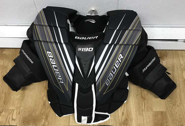 New Bauer Supreme S190  Chest and Arm Protector Goalie Chest Protector Intermediate Pro Stock