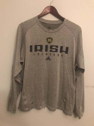 Notre Dame Lacrosse Vintage Adidas Long Sleeve Shooter Shirt M/L