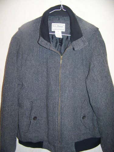 LL Bean Wool Bomber Jacket, Men's Medium