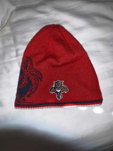 Reversible Florida Panthers Reebok Knit Hat Red/blue