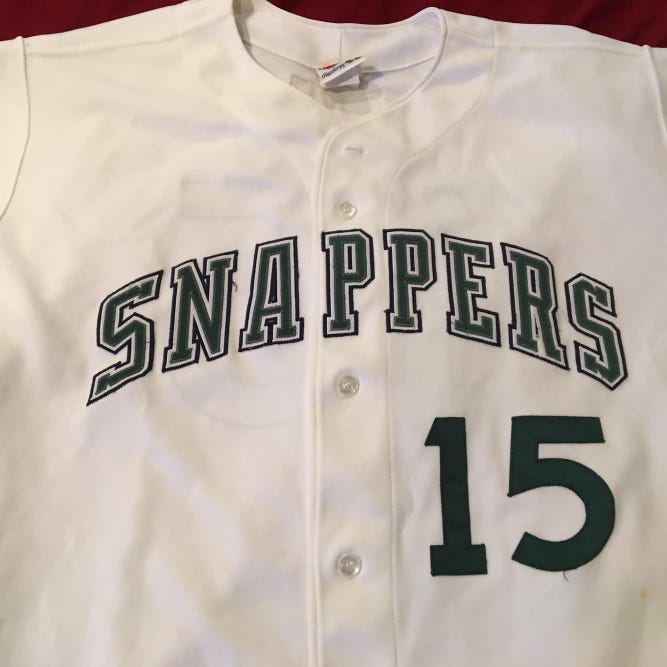 Beloit Snappers #15 Game Used Worn MiLB Rawlings Baseball Jersey - Size 46