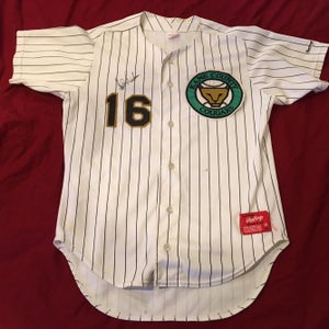 Kane County Cougars #16 Game Used Worn MiLB Rawlings Baseball Jersey - Size 44