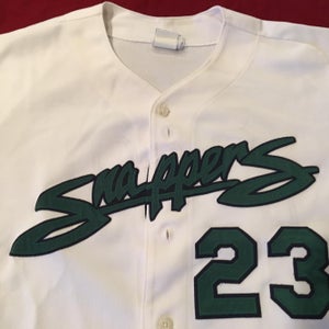 Beloit Snappers #23 Game Used Worn MiLB Rawlings Baseball Jersey - Size 46
