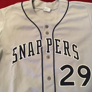 Beloit Snappers #29 Game Used Worn MiLB Rawlings Baseball Jersey - Size 48