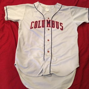 Columbus Clippers #6 Game Used Worn MiLB Rawlings Baseball Jersey - Size 42