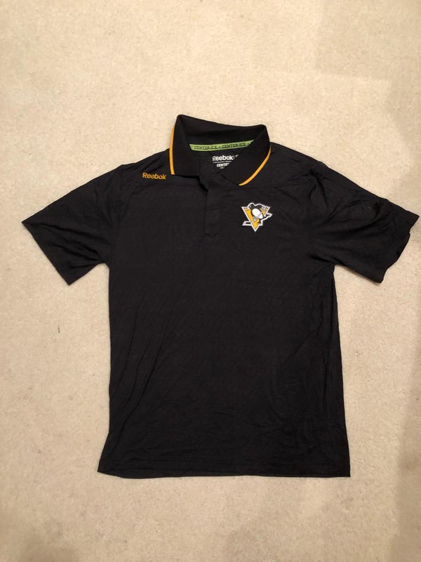 New Reebok NHL Pittsburgh Penguins Golf Polo Team Issued, Lg, M, S  Available