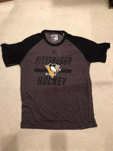 New Adidas NHL Pittsburgh Penguins Ultimate Tee, Lg, XL Available