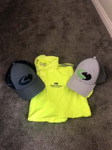 New Under Armor Super Stroke Shirt With 2 Hats