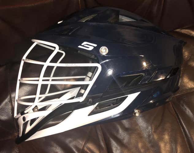 Cascade S Helmet Adult Lacrosse Lax Navy White Cage