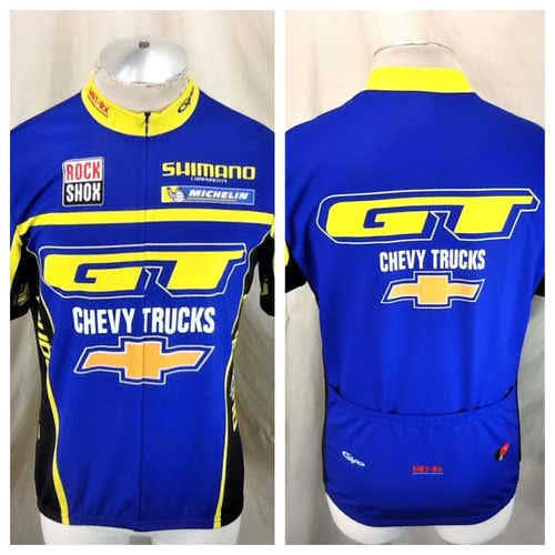 De Marchi GT Chevy Trucks Rock Shox (XL) Retro Cycling 1/2 Zip Up Racing Jersey
