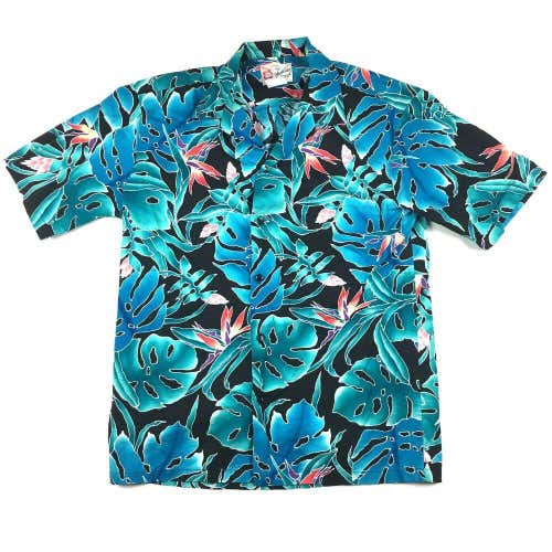 VTG Hilo Hattie The Original Hawaiian Shirt Button Up Short Sleeve Floral Sz M