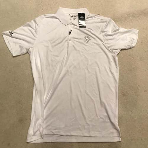 New Adidas NHL Pittsburgh Penguins Team Issue Golf Polo