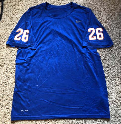 Syracuse Lacrosse 'Team Issued' Nike Dri-Fit Retro Royal Blue Pre-game Warm Up T-Shirt