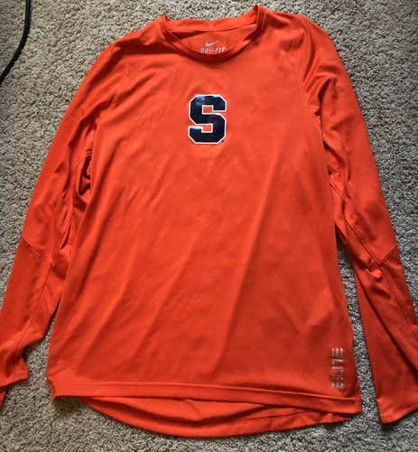 Syracuse Lacrosse 'Team Issued' Nike Dri-Fit Workout Long Sleeve T-Shirt