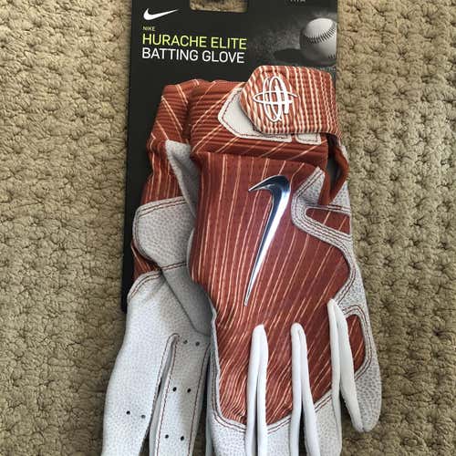 NWT Nike Hurache Elite Batting Gloves Burnt Orange Size M PGB590-881 Texas UT