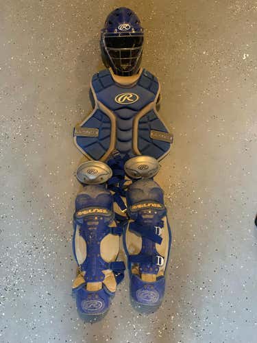 Rawlings Velo Catcher's Combo (Royal Blue) w/ Travel Bag