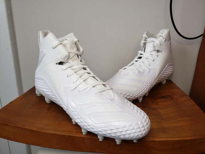 Adidas Freak X Carbon Mens Size 10 Mid Top Football Cleats White DB0564