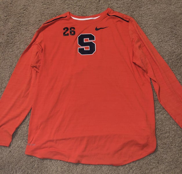 Syracuse Lacrosse 'Team Issued' Nike Dri-Fit Pre-Game Long Sleeve T-Shirt