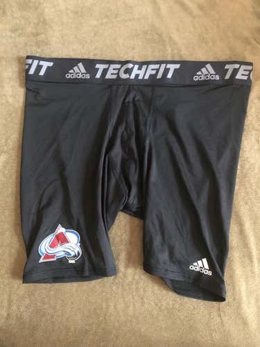New Adidas TECHFIT NHL Colorado Avalanche Compression Shorts Team Issued