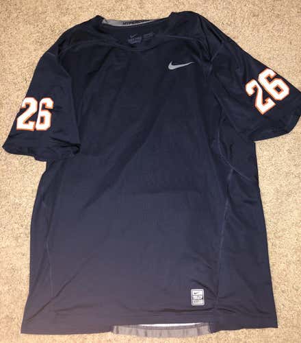 Syracuse Lacrosse 'Team Issued' Nike Dri-Fit Navy Blue Pre-game Warm Up T-Shirt