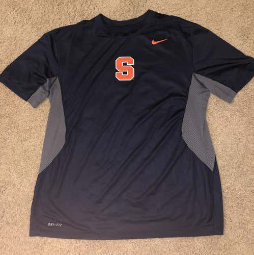 Syracuse Lacrosse 'Team Issued' Nike Dri-Fit Navy Blue Workout T-Shirt