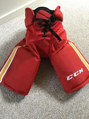 Calgary Flames Retro CCM Hockey Pants Senior Pro Stock