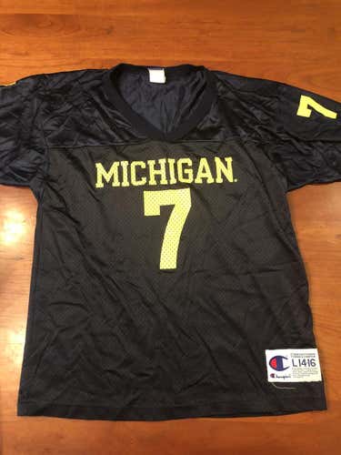 Michigan Football Jersey #7 - Navy. Youth Large (14-16)