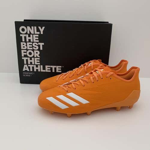 Adidas SM Adizero 5-Star 6.0 NFL Football/Lacrosse Cleats Orange/White Men's Sz 10 DA9510