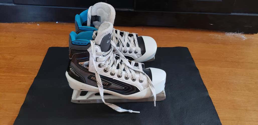 Bauer Reactor 9000 Hockey Goalie Skates Junior Size 5