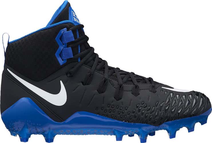 Nike force savage cleats black and blue