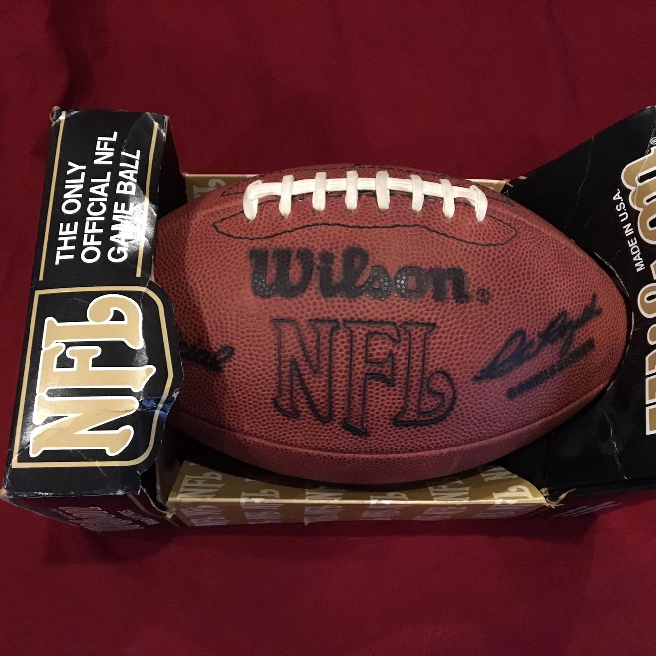 Pete Rozelle Wilson Official NFL Leather Game Ball Football