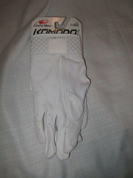 Lizard Skins Komodo Elite Baseball Batting Gloves Men's XL White NWT NEW